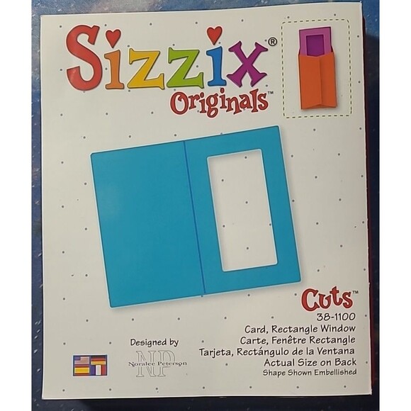 Sizzix Originals Red Cutting Die Card Rectangle Window 38-1100 Paper Crafts - Picture 1 of 3